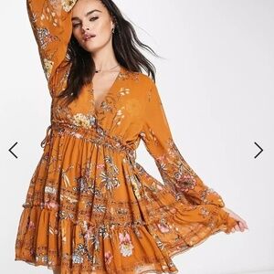 Free People Cherry Blossom Mini Tunic Dress Size